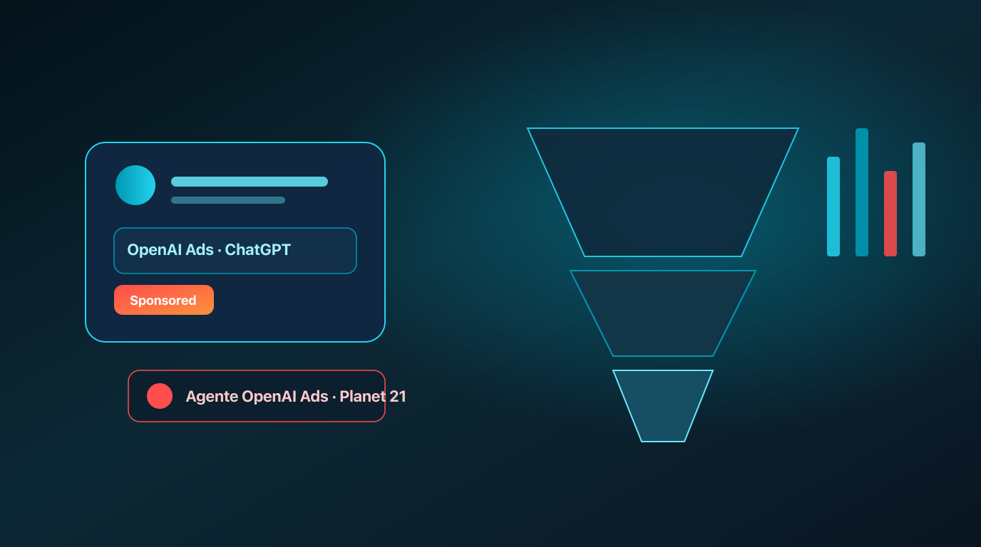 OpenAI Ads e Agente de IA Planet 21: como rodar tráfego pago no ChatGPT com governança