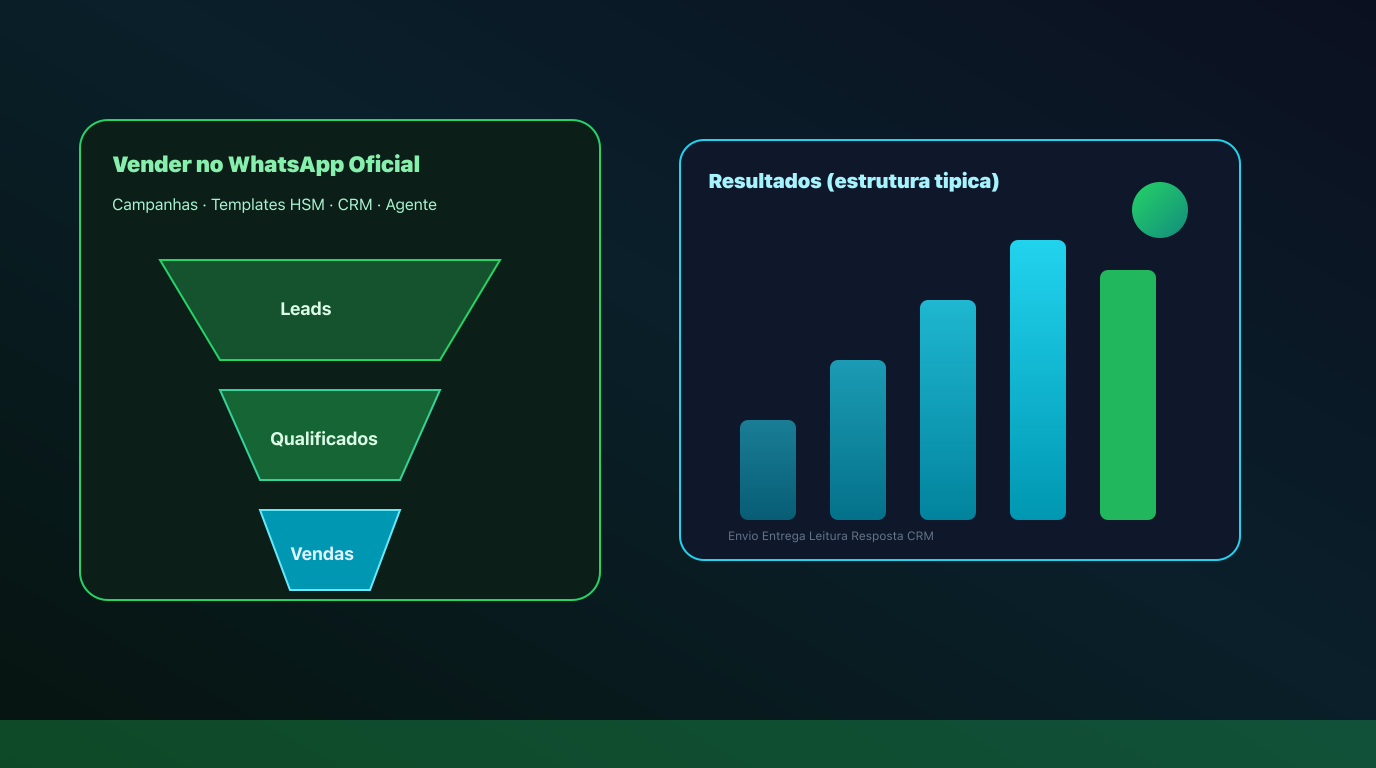 Vender no WhatsApp: campanhas Oficiais, estrutura, métricas e resultados